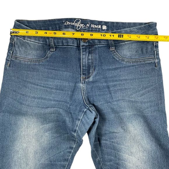 Revolution By Revolt size 13, distressed, medium wash skinny jeans - Picture 5 of 8